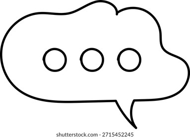 Conjunto De Ícones De Linha De Mensagem De Chat. Balão de Fala, Caixa de Diálogo, Caixa de Bate-papo, Caixa de mensagem Converse bate-papo símbolos de diálogo fino. Balão doodle estilo de símbolo de sinal de pensamento. Nuvem cômica de mensagens de voz.