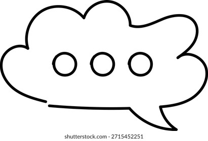 Conjunto De Ícones De Linha De Mensagem De Chat. Balão de Fala, Caixa de Diálogo, Caixa de Bate-papo, Caixa de mensagem Converse bate-papo símbolos de diálogo fino. Balão doodle estilo de símbolo de sinal de pensamento. Nuvem cômica de mensagens de voz.
