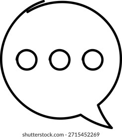 Symbolsatz für Chat-Meldungszeile. Sprechblase, Dialog, Chatbox, Meldungsbox Talk chat dünne Dialogsymbole. Ballon doodle Stil des Denkzeichens Symbol. Comicwolke für Sprachnachrichten.