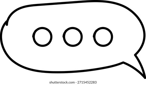 Symbolsatz für Chat-Meldungszeile. Sprechblase, Dialog, Chatbox, Meldungsbox Talk chat dünne Dialogsymbole. Ballon doodle Stil des Denkzeichens Symbol. Comicwolke für Sprachnachrichten.