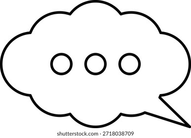 Conjunto De Ícones De Linha De Mensagem De Chat. Balão de Fala, Caixa de diálogo, caixa de bate-papo, ícone da caixa de mensagem. Balão doodle estilo de símbolo de sinal de pensamento. Ícone de Estrutura de Tópicos de Conversa. Quadro de Comunicação, Discussão e Caixa de Texto.