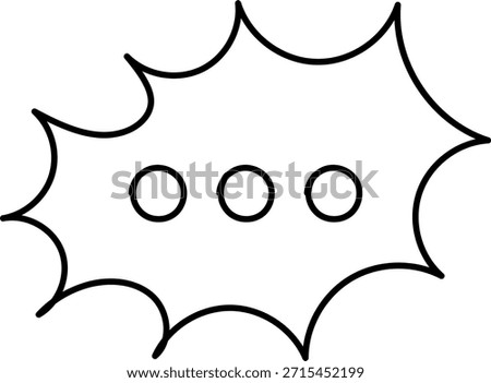 Chat Message Line Icon Set. Speech Bubble, Dialogue, chatting box, message box Talk chat thin conversation dialog symbols. Balloon doodle style of thinking sign symbol. Voice message comic cloud.