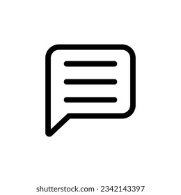 Chat, message line icon vector design template and ilustration with editable stroke