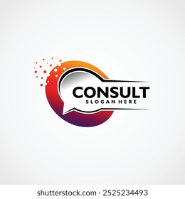 imagem de vetor de design de logotipo de mensagem de chat