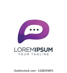 Chat Message Logo Letter P Stock Vector (Royalty Free) 1508294891 ...