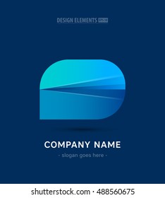 Chat message logo sign. App icon in material design style and ios 
