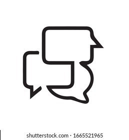 chat, message, mails vector icon, Chat Bubble Line Icon. Exclusive message mail vector set. Perfect mail,chat and message vector. Round icon. Website and mobil aps. White background.