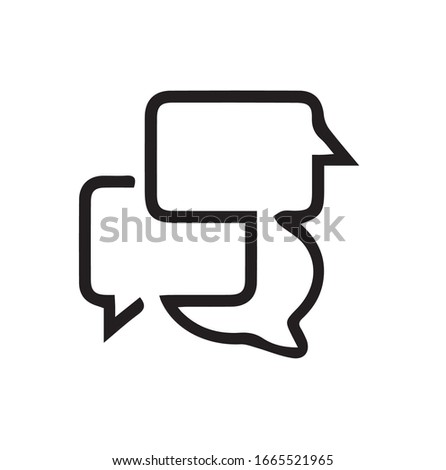 chat, message, mails vector icon, Chat Bubble Line Icon. Exclusive message mail vector set. Perfect mail,chat and message vector. Round icon. Website and mobil aps. White background.