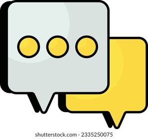 Rahmenfarben-Symboldesign für Chat-Nachricht