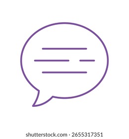 mensagem de bate-papo em ícone de estrutura de tópicos