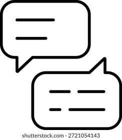 Chat Message Outline Icon Communication