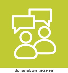 Chat, message, persons icon vector image. Can also be used for IT and communication. Suitable for use on web apps, mobile apps and print media.