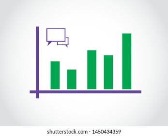 Chat Message Report Speech Deliver Graph Fluctuate Bar
