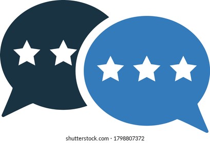 Chat, message, review icon design