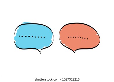 Chat Message Set. Speach Bubbles Collection. Vector Illustration