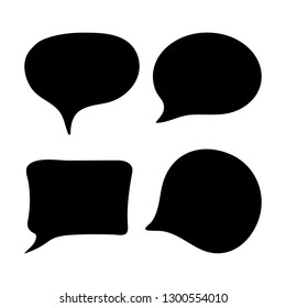 Chat message set. Speach bubbles collection. Vector illustration