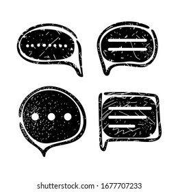 Chat message set. Speach bubbles collection. Vector illustration