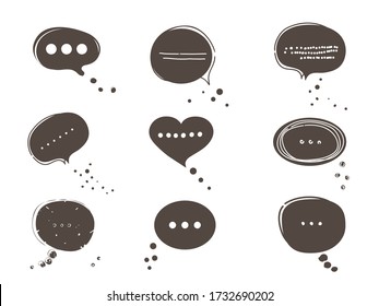 Chat message set. Speach bubbles collection. Vector illustration