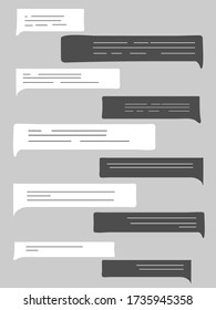 Chat message set. Speach bubbles collection. Vector illustration