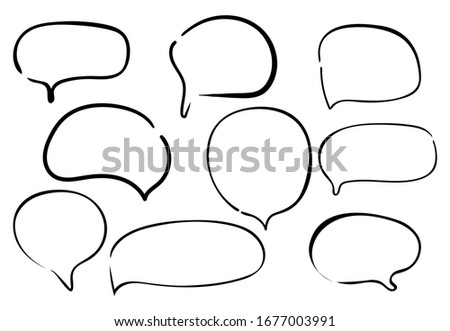 Chat message set. Speach bubbles collection. Vector illustration