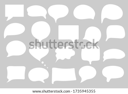 Chat message set. Speach bubbles collection. Vector illustration