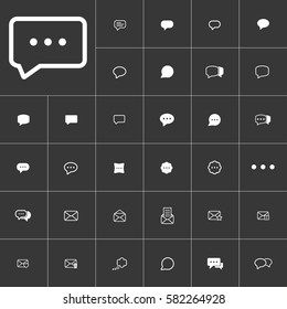 chat, message, sms, mail icon set. 