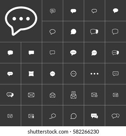 chat, message, sms, mail icon set. 