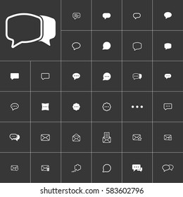 chat, message, sms, mail icon set. 