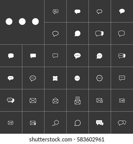 chat, message, sms, mail icon set. 