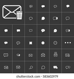 chat, message, sms, mail icon set. 