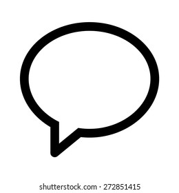 Chat message speech bubble line art vector icon for apps and websites