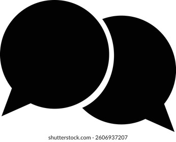 Chat message speech bubble vector for apps or website icon in flat. Online Messaging Discussion, Communication, Community. sign, symbol comment box neon isolated on transparent background.