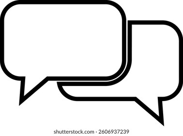 Chat message speech bubble vector for apps or website icon in line. Online Messaging Discussion, Communication, Community. sign, symbol comment box neon isolated on transparent background.