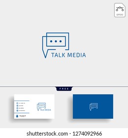 Chat, Message, speech, Conversation logo template with business card