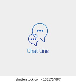 Chat, Message, speech, Conversation logo template with business card