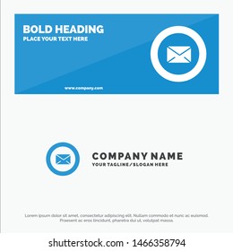 Chat, Message, Support, Text Message, Typing SOlid Icon Website Banner and Business Logo Template. Vector Icon Template background