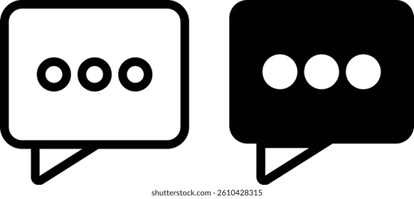 Chat message Symbol glyph icon. Vector graphics