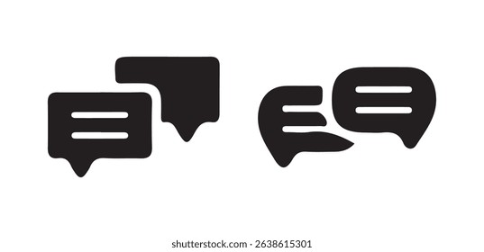 Chat message symbol, Chat speech bubble, Social media message sign. Vector illustration eps 10