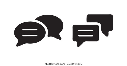 Chat message symbol, Chat speech bubble, Social media message sign. Vector illustration eps 10