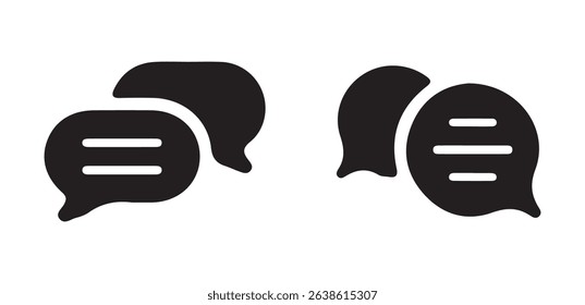 Chat message symbol, Chat speech bubble, Social media message sign. Vector illustration eps 10