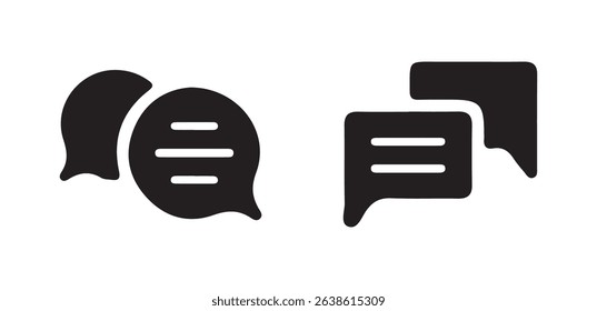Chat message symbol, Chat speech bubble, Social media message sign. Vector illustration eps 10