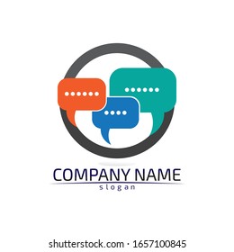 chat and message symbol vector logo design