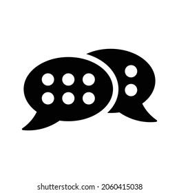 Chat, message, talk icon. Black vector graphics.