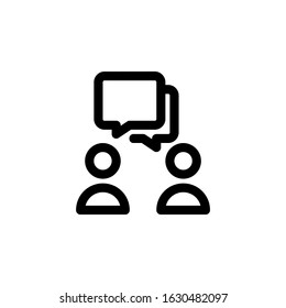 Chat, Message, Talk Icon. Business Icon Set Vector Logo Symbol.
