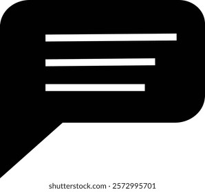 Chat message and Text flat icon. Speech bubble symbol. Speech Bubble Collaboration Concept on isolated transparent background. Talk message Bubble chat icon, online communication, Conversation vector.