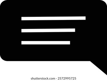 Chat message and Text flat icon. Speech bubble symbol. Speech Bubble Collaboration Concept on isolated transparent background. Talk message Bubble chat icon, online communication, Conversation vector.