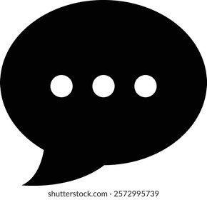 Chat message and Text flat icon. Speech bubble symbol. Speech Bubble Collaboration Concept on isolated transparent background. Talk message Bubble chat icon, online communication, Conversation vector.