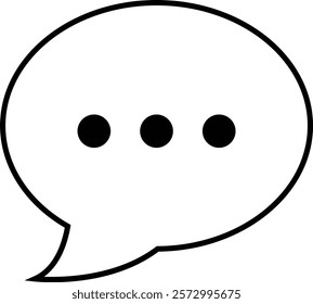 Chat message and Text line icon. Speech bubble symbol. Speech Bubble Collaboration Concept on isolated transparent background. Talk message Bubble chat icon, online communication, Conversation vector.