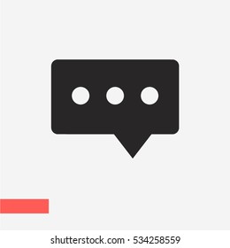 Chat, Message Vector Icon