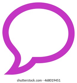 Chat Message vector icon. Style is stroke flat icon symbol, violet color, white background.